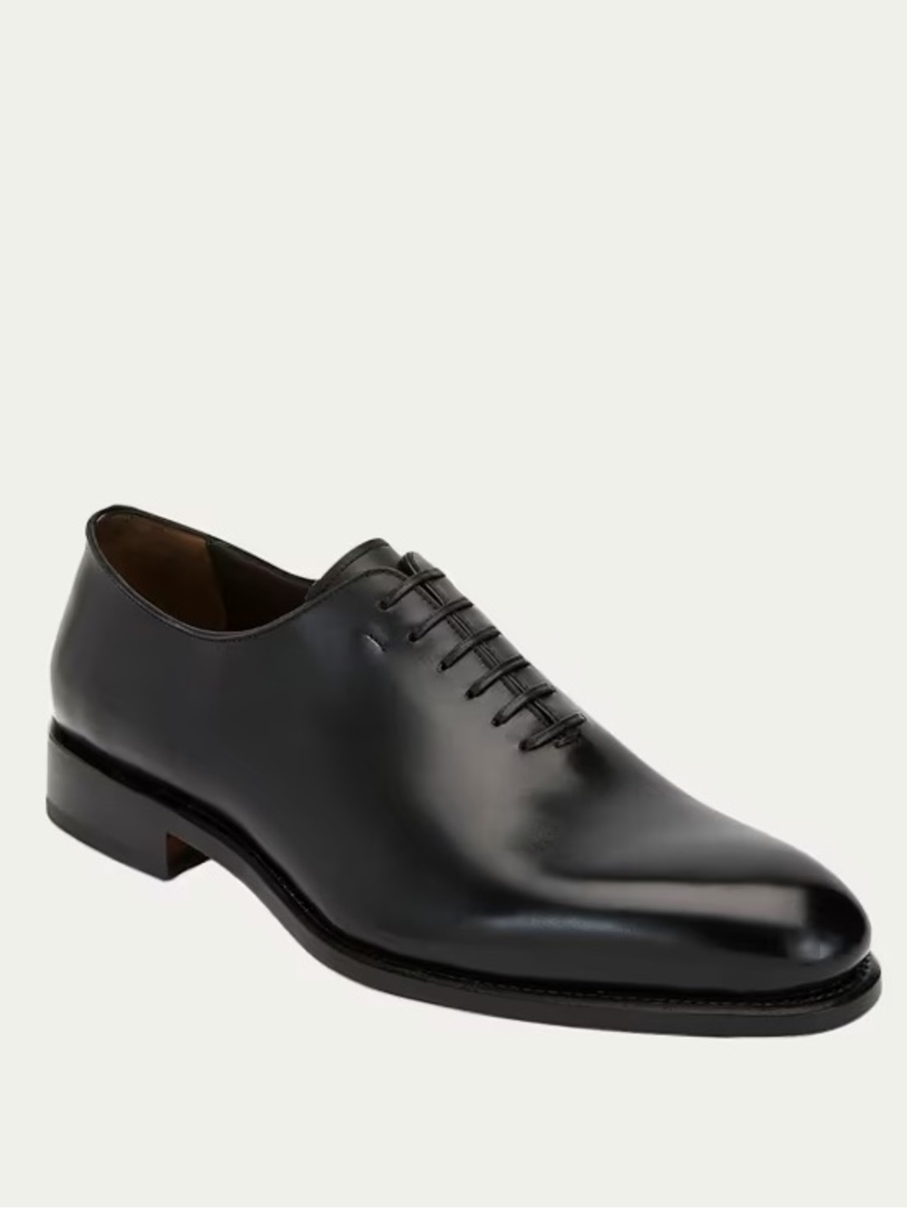 SALVATORE FERRAGAMO TRAMEZZA WHOLE CUT BLACK CALF LEATHER OXFORDS $1800 13 SHOES